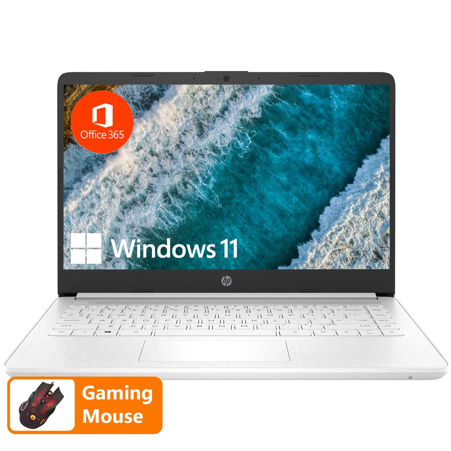 HP 14" Business Laptop
,Intel Celeron N4120,16GB RAM,320GB Storage(64GB eMMC+256GB SD Card)
,1 Year Office 365,with Gaming Mouse