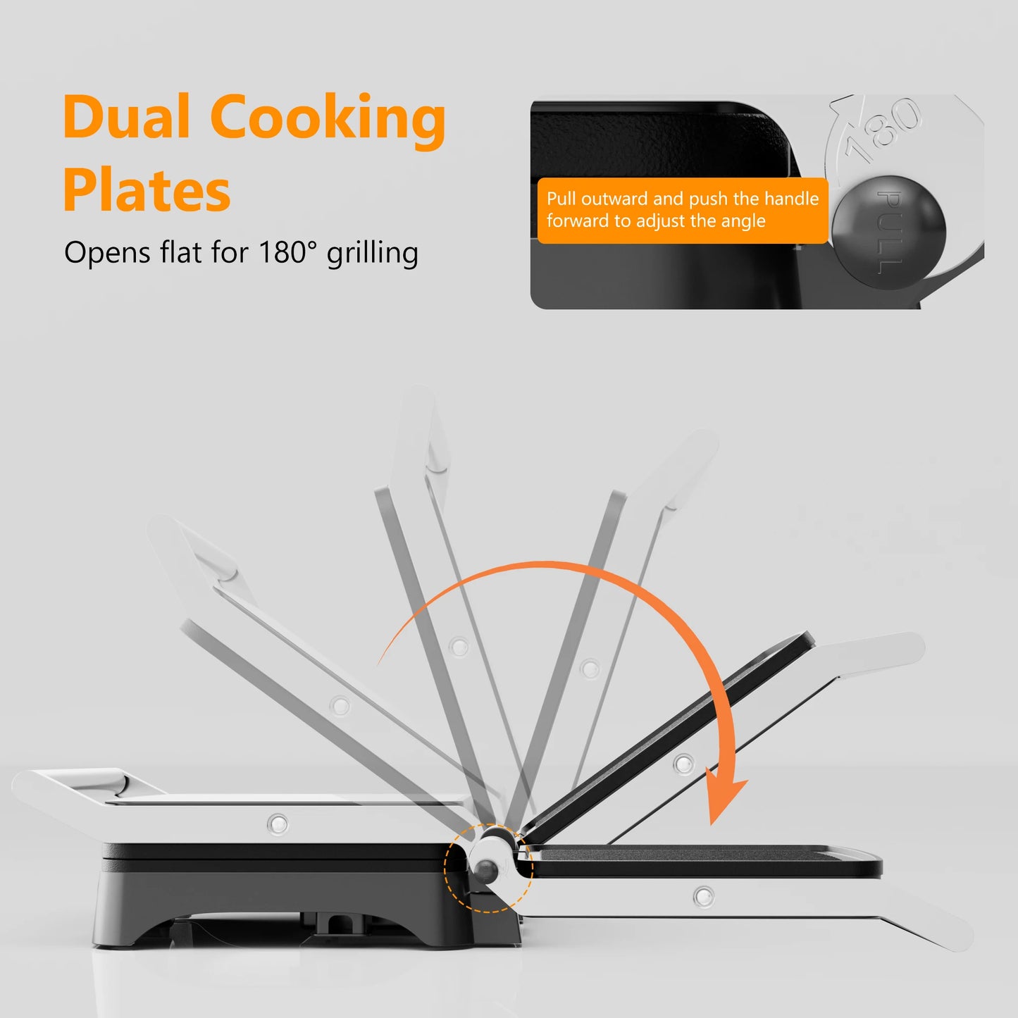 Panini Press Grill Indoor Sandwich Maker
Temperature Setting, 4 Slice Non-stick Grill, Opens 180 Degrees, 1200 W