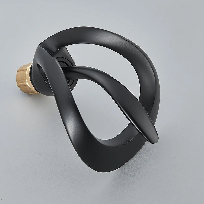 Solid Brass Waterfall Basin Faucet Single Handle Hot Cold Water