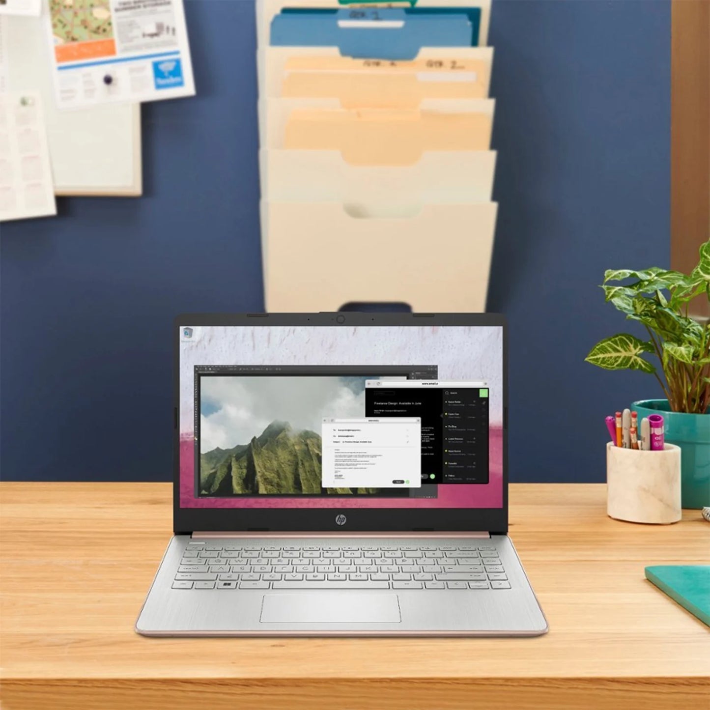 HP Newest 14" Business Laptop Rose Gold Computer