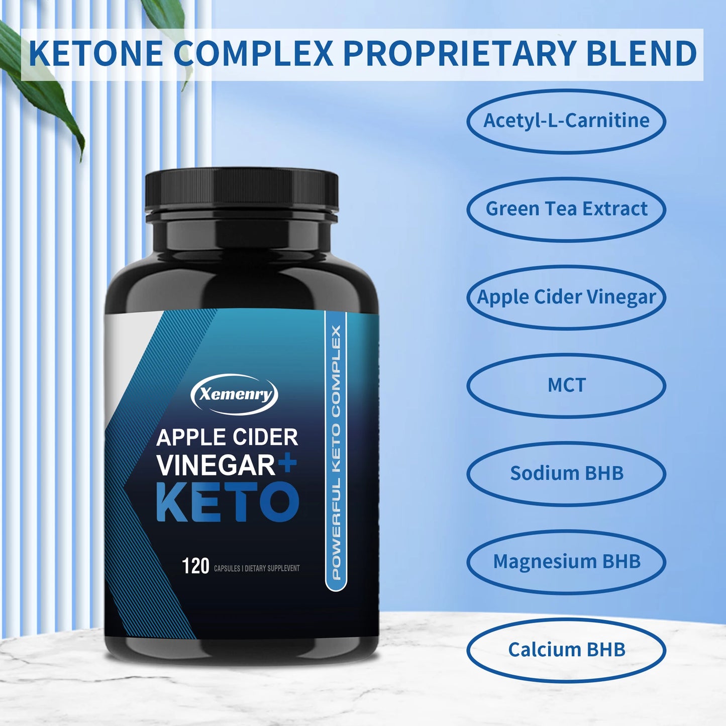 Apple Cider Vinegar + Keto
- Weight Management, Fat Burning, Detoxification, Metabolism, Appetite Suppression - 120 Capsules