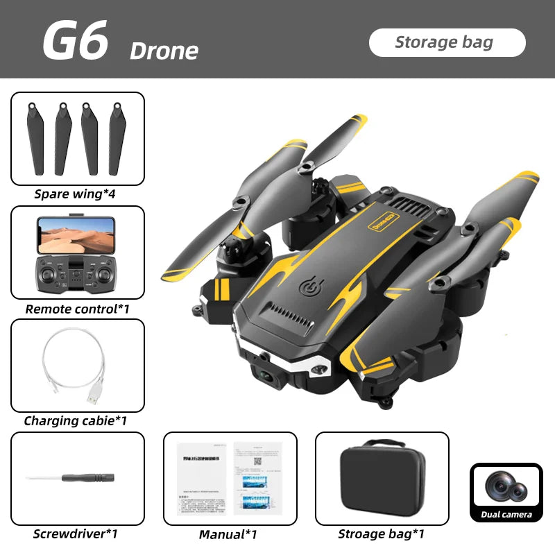 New G6 Professional Foldable Quadcopter Aerial Drone S6 HD Camera GPS RC Helicopter
WIFI Obstacle Avoidance
