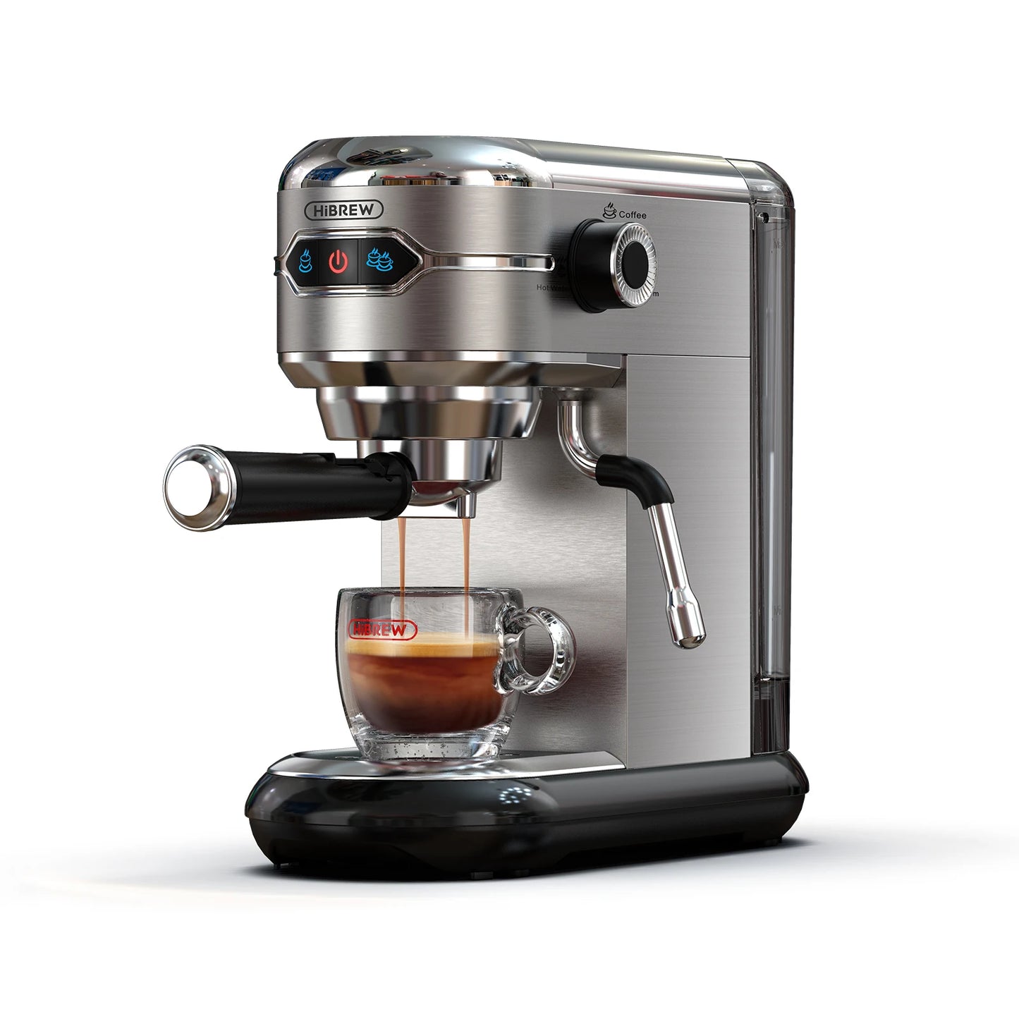 HiBREW Coffee Maker Cafetera 20 Bar Inox Semi Automatic Super Slim
ESE POD & Powder Espresso Machine Hot Water H11