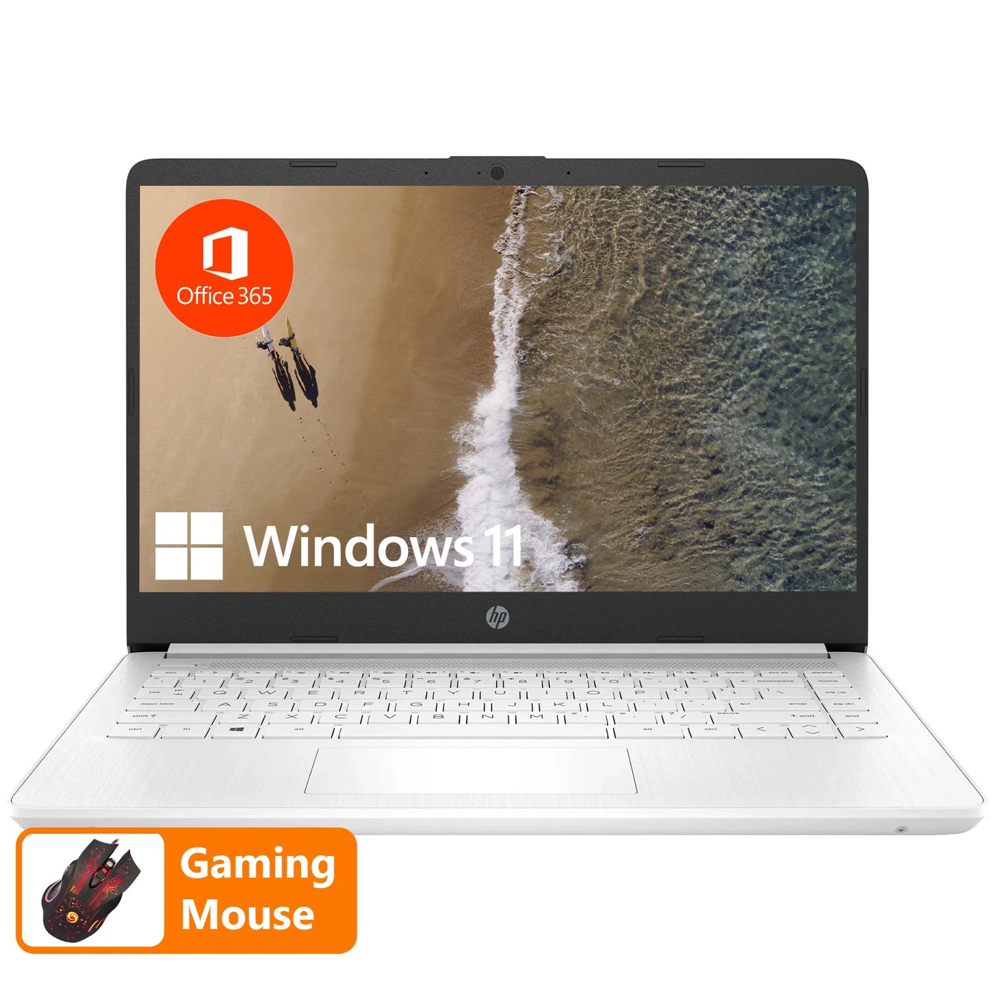 HP 14" Business Laptop
,Intel Celeron N4120,16GB RAM,320GB Storage(64GB eMMC+256GB SD Card)
,1 Year Office 365,with Gaming Mouse