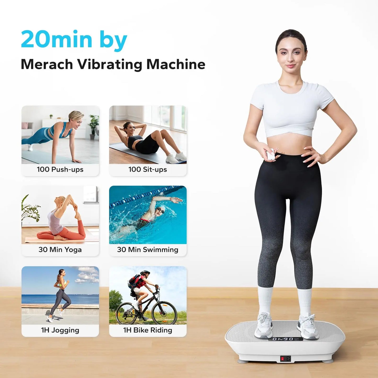 Vibration Plate Exercise Machine Whole Body Workout Power Vibrate
Fitness Platform Vibration Plate Weight Loss & Shaping