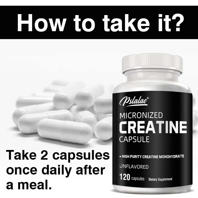 Micronized Creatine
Enhance Muscle Endurance and Improve Athletic Performance - 120 Capsules
