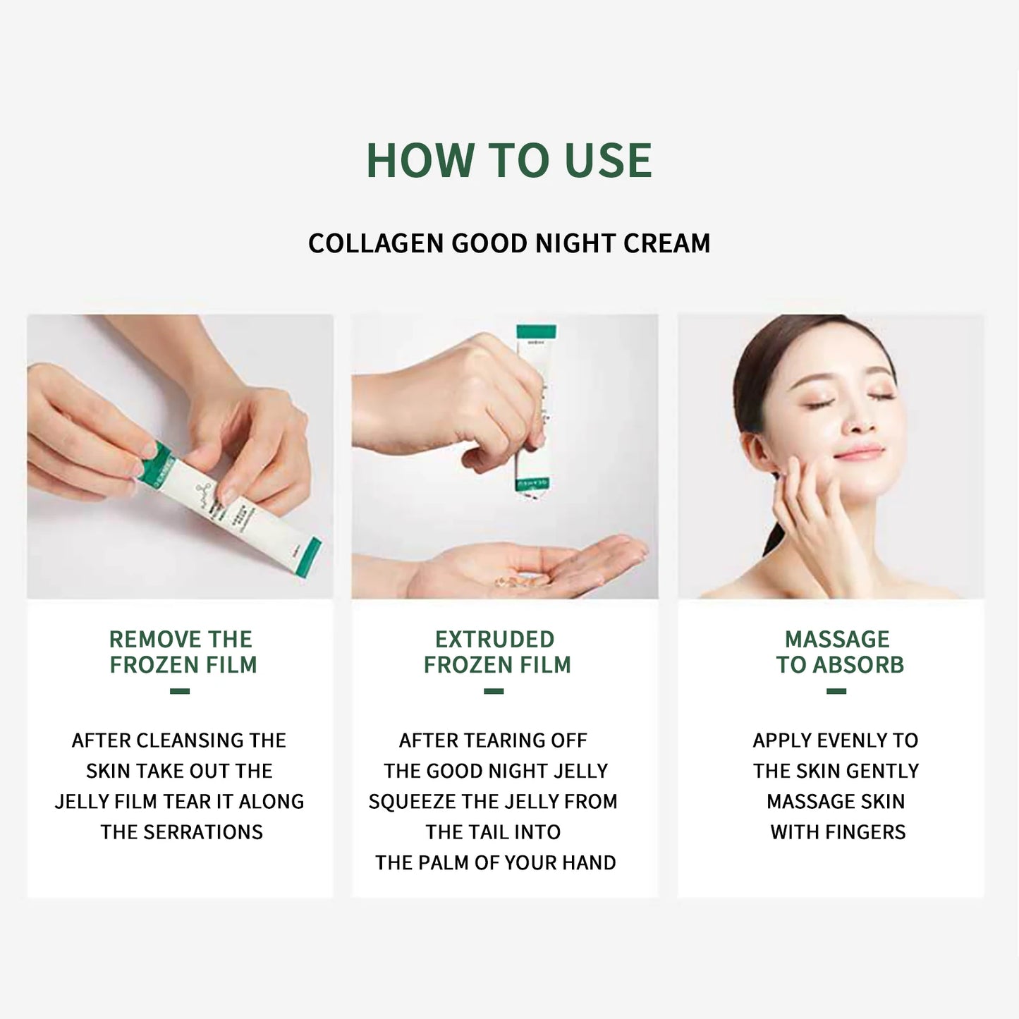 20pcs Korean Collagen Firming Mask Protein
Anti-Aging Hydrating Frozen Wash-Free Face Sleeping Masks for Women Men