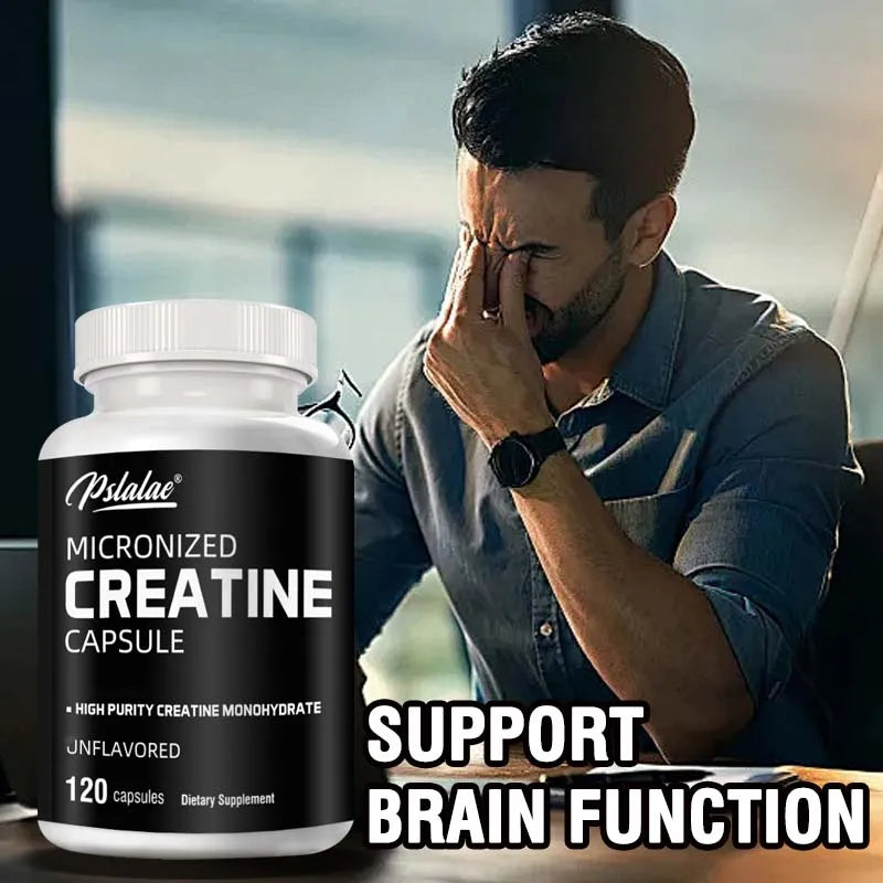 Micronized Creatine
Enhance Muscle Endurance and Improve Athletic Performance - 120 Capsules