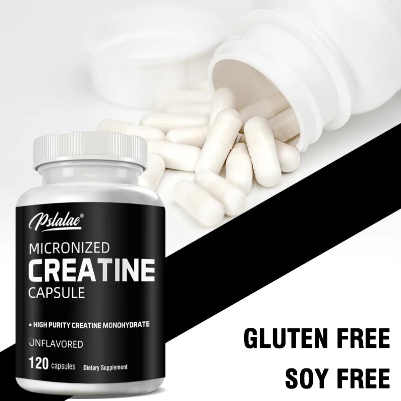 Micronized Creatine -
Supports Energy and Endurance, Builds Muscle Mass
and Improves Athletic Performance - 120 Capsules