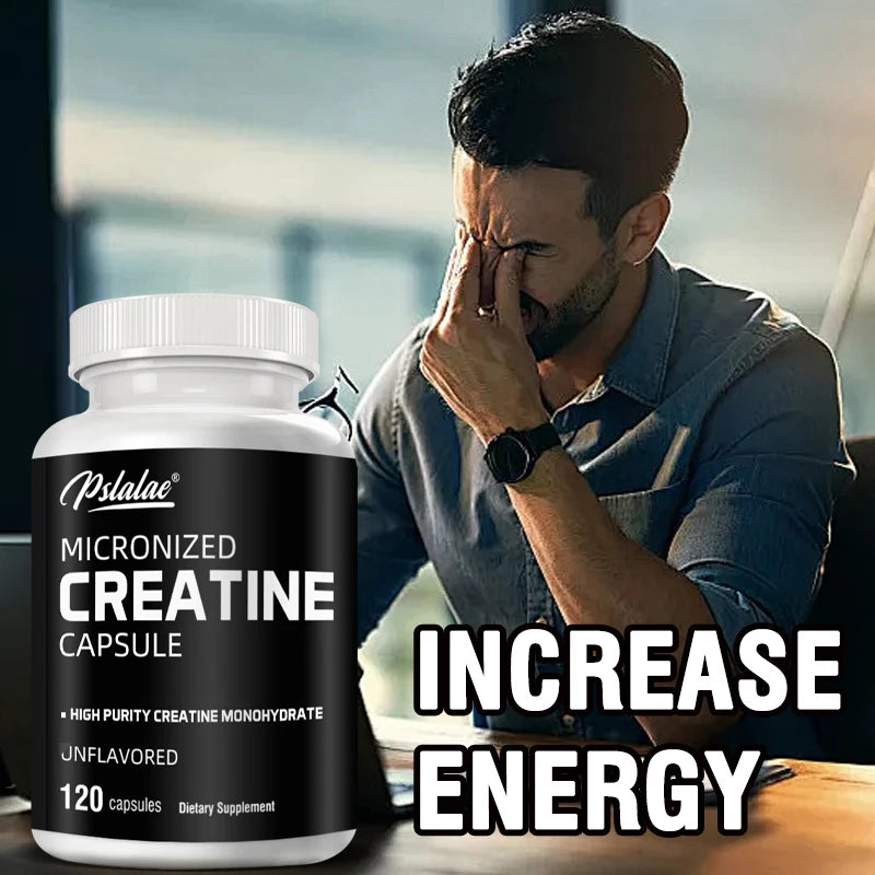 Micronized Creatine -
Supports Energy and Endurance, Builds Muscle Mass
and Improves Athletic Performance - 120 Capsules