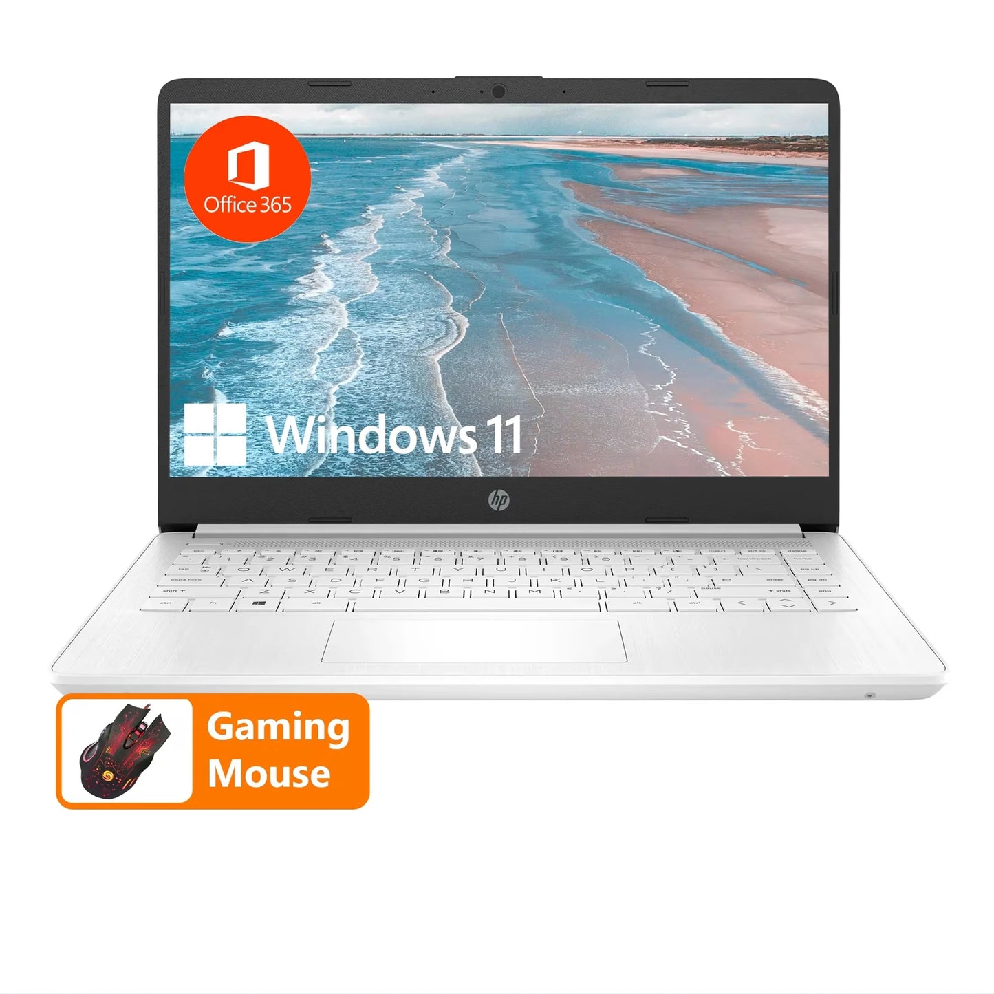 HP 14" Business Laptop
,Intel Celeron N4120,16GB RAM,320GB Storage(64GB eMMC+256GB SD Card)
,1 Year Office 365,with Gaming Mouse