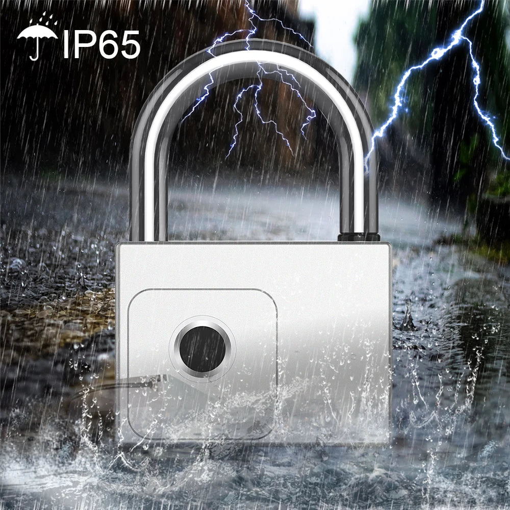 Smart Padlock Fingerprint Waterproof USB Charging Quick Identification Unlock Sensor High Quality P70/P55/PQ1