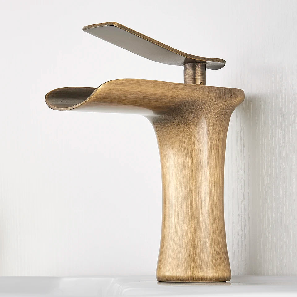 Basin Faucets Waterfall Bathroom Faucet Single handle