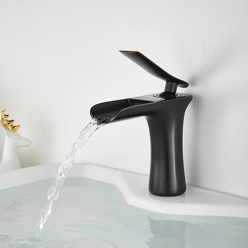 Basin Faucets Waterfall Bathroom Faucet Single handle