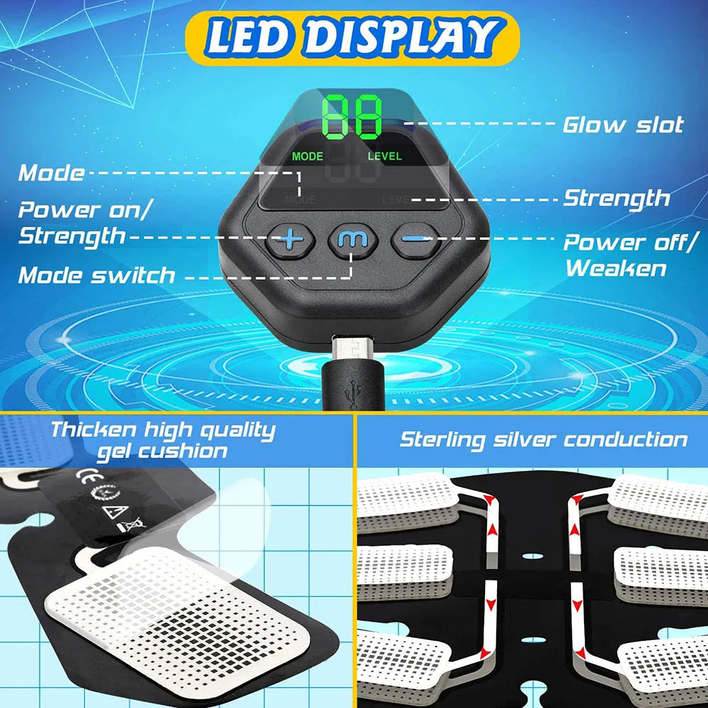 Abdominal Muscle Stimulator Trainer
EMS Abs Fitness Equipment Training Gear Muscles Electrostimulator
