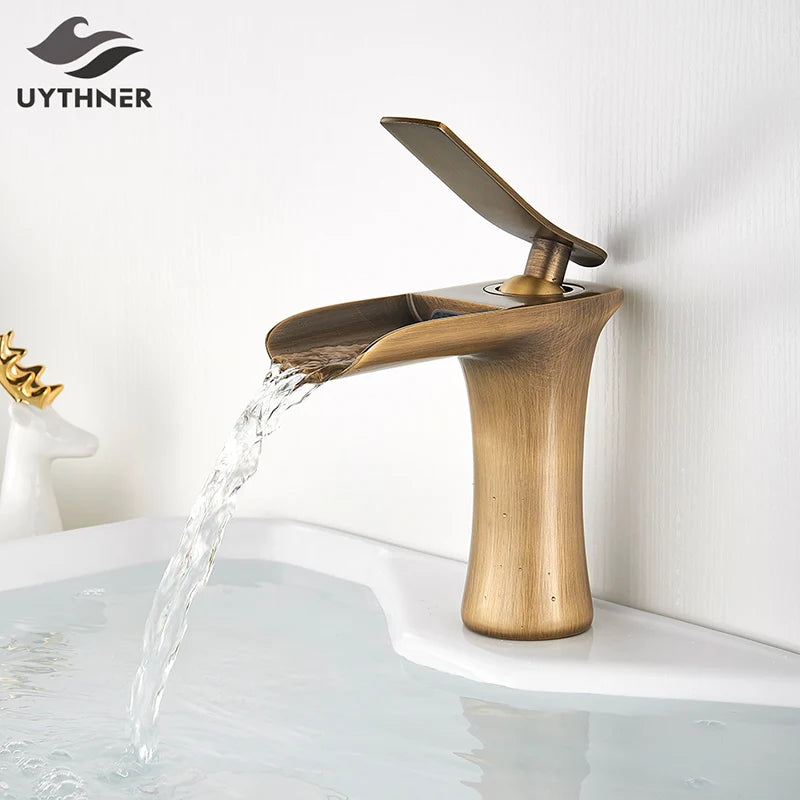 Basin Faucets Waterfall Bathroom Faucet Single handle