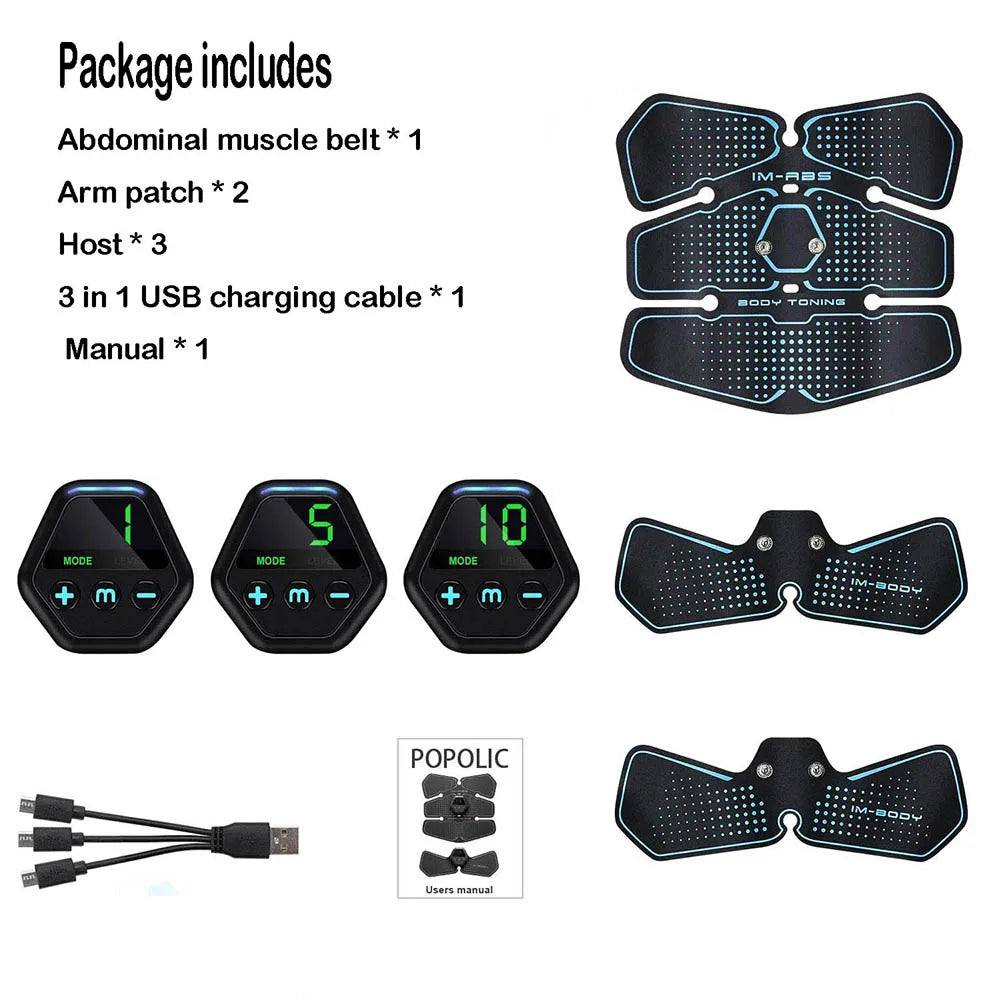 Abdominal Muscle Stimulator Trainer
EMS Abs Fitness Equipment Training Gear Muscles Electrostimulator
