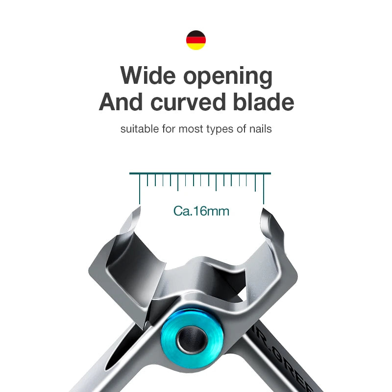 Nail Clippers Stainless Steel Both Sizes, Manicure Fingernail Cutter Thick Hard Toenail