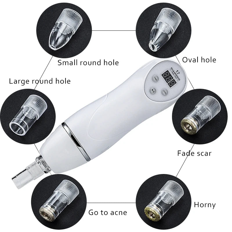 Microdermabrasion Machine Vacuum Blackhead Acne Remove Face Cleaning Skin Peel
Diamond Dermabrasion Facial Pore Cleaner Equipment