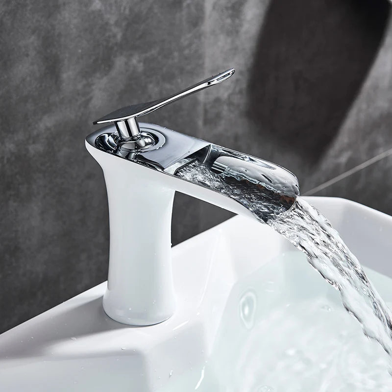 Basin Faucets Waterfall Bathroom Faucet Single handle