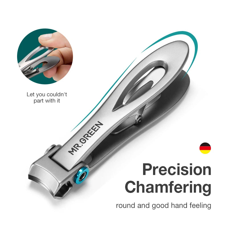 Nail Clippers Stainless Steel Both Sizes, Manicure Fingernail Cutter Thick Hard Toenail