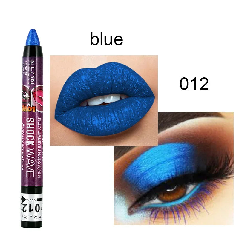 2 In 1 Eyeshadow Lipstick Stick Pencil
Waterproof Glitter Matte Eye Shadow Makeup Pigment Eyeshadow Pen