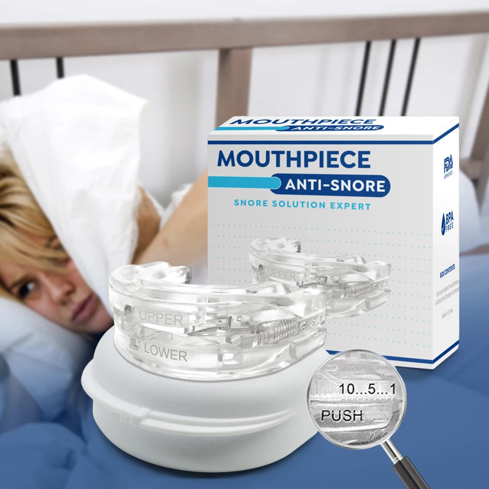 Mouth Guard Anti-Snoring Teeth Bruxism Mouthguard
Improves Sleep Teeth Bruxism Sleep and Apnea Snoring Device Stops Snoring