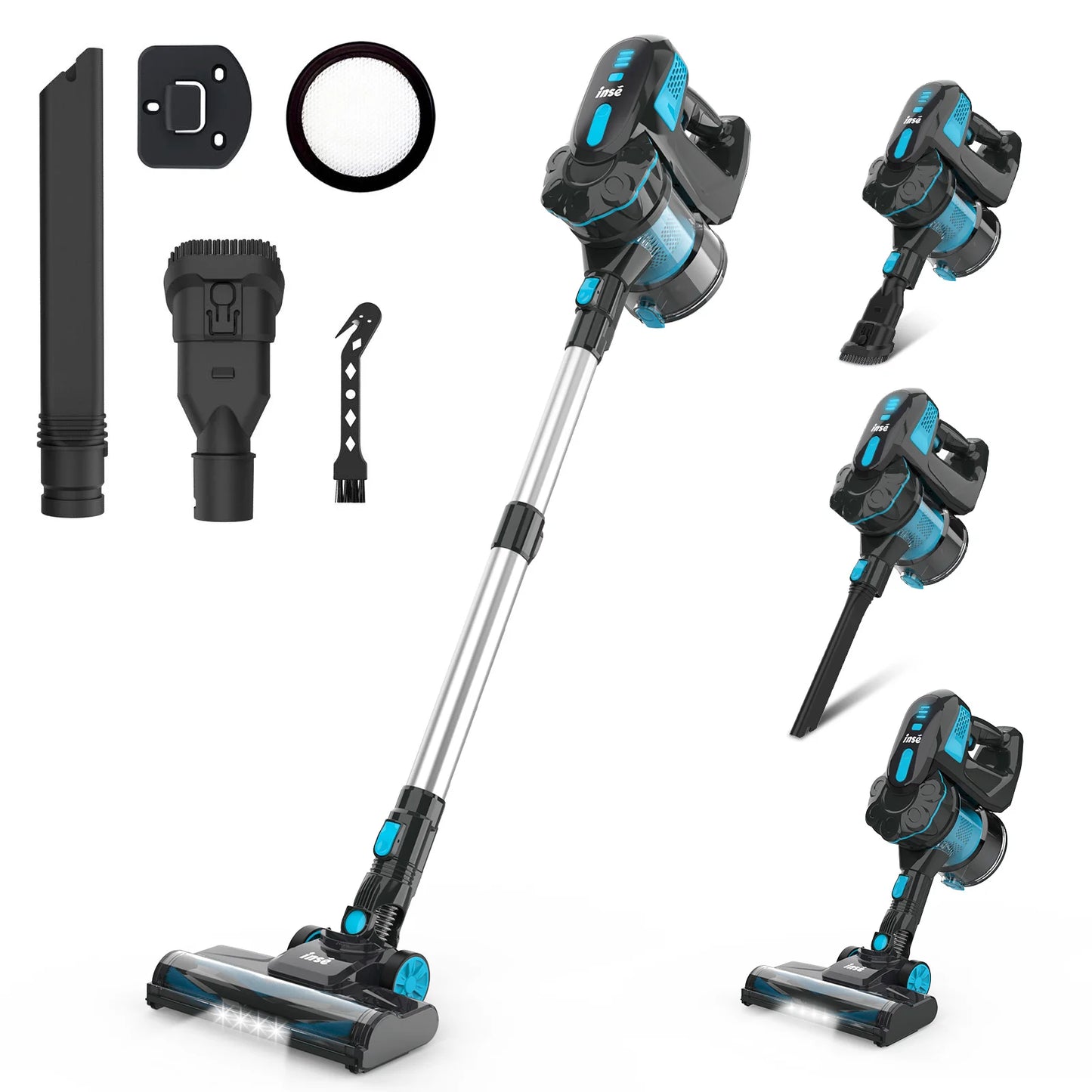 Cordless Vacuum Cleaner, 20KPa Stick Vacuum up to 6-in-1 Cordless Stick Vacuum for Household Cleaning