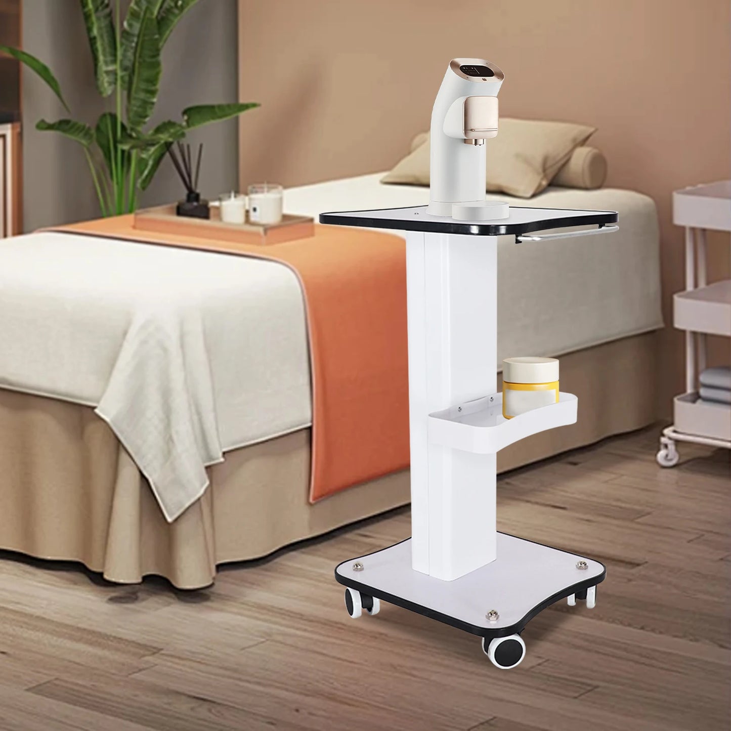 Beauty Salon Stand Rolling Trolley Cart with Push Handle