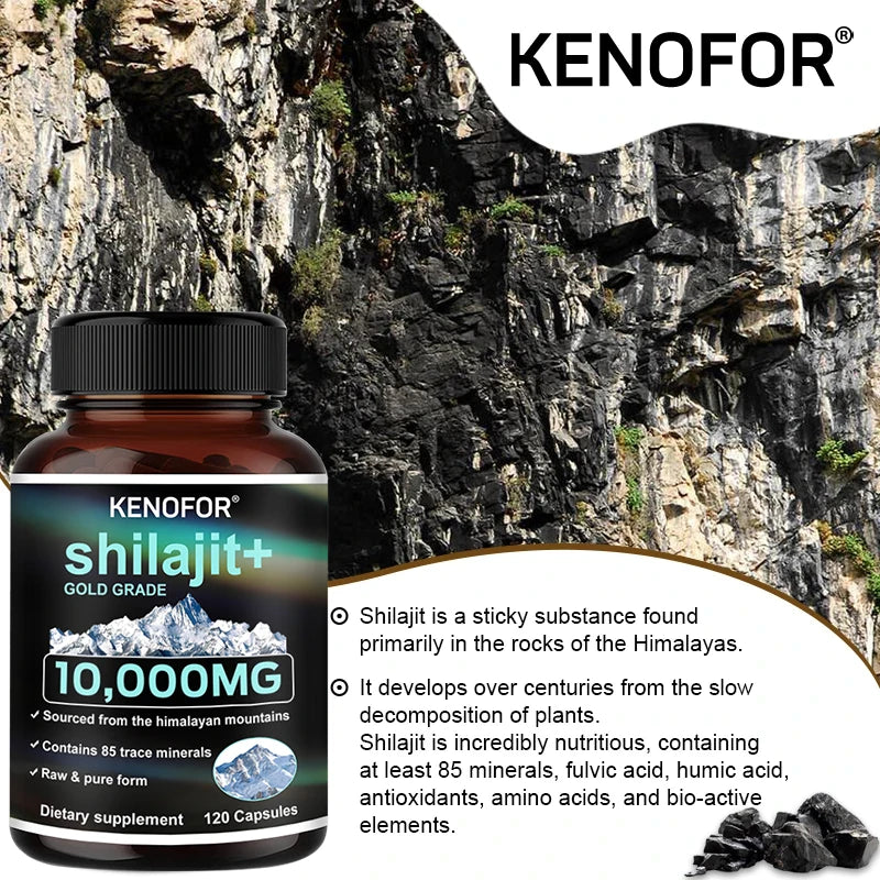 Himalaya Original Pure Shilajit Capsules,
Naturally Enriched with Fulvic Acid and Over 85 Trace Minerals, Gluten Free Supplement