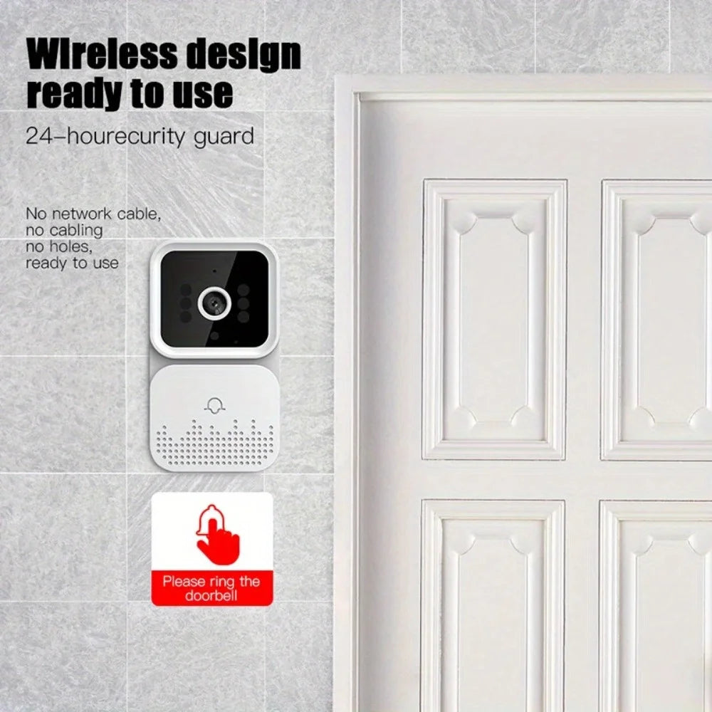 Wireless smart video doorbell 2.4GWiFi, 2-channel audio, night vision, \
SD card/cloud storage home security surveillance camera
