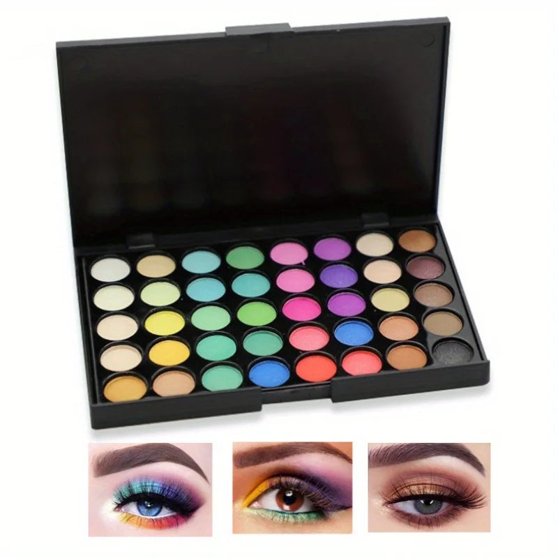 40 Colors Ultimate Eyeshadow Palette Matte & Shimmer F
inishes Earth Tones Long-Lasting Smudge Proof Makeup Kit Korea Cosmetics