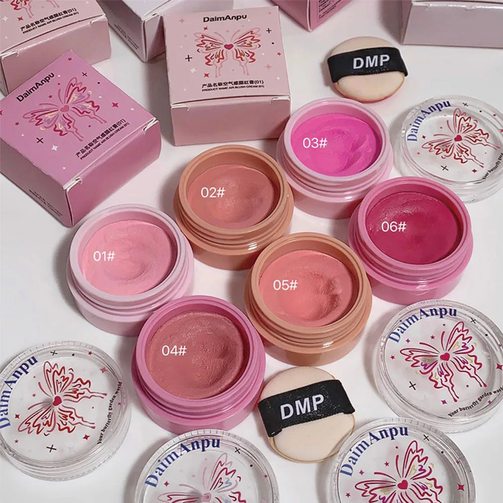 Airy Blush Clay Pigmented Powdery Cream Blusher
Long-Lasting Tender Look Uplifting Color Matte Girlish Blush