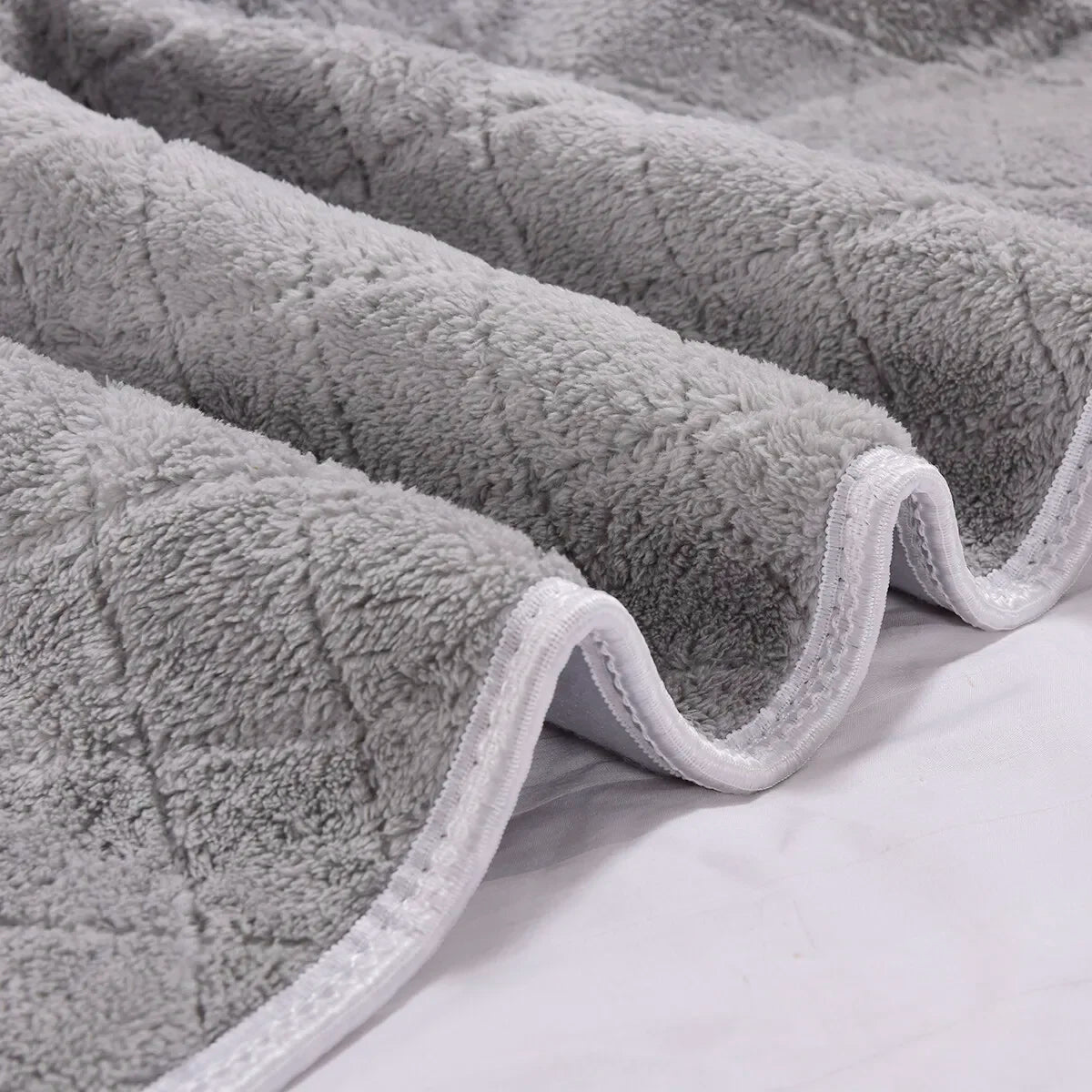 Grey Electric Blanket Fast-Heating Full Body Warming 9 Temperature Settings Auto Off