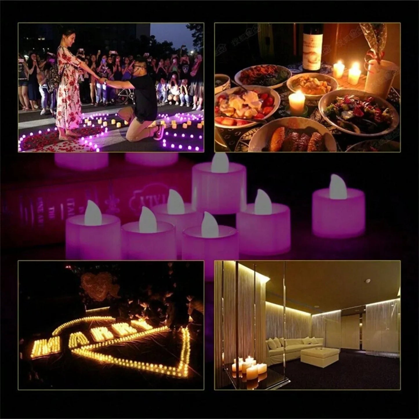 LED Tea Light Candles, Flameless Candles, Battery Electric Candles,