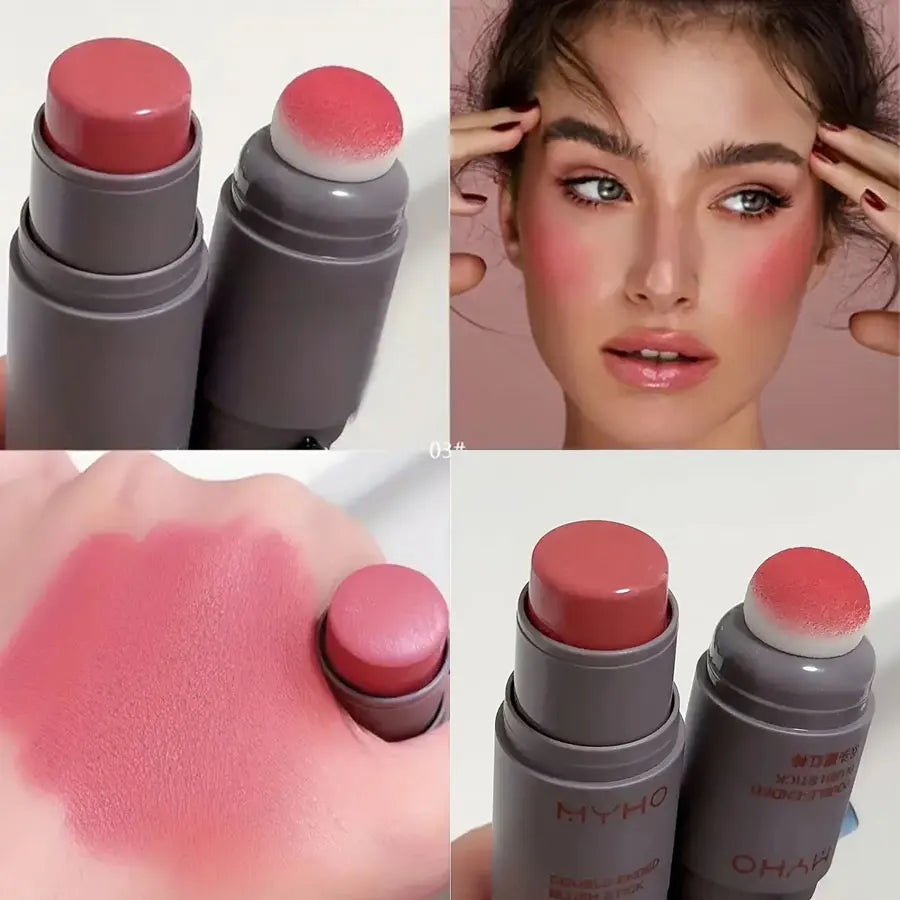 Blush Stick Double-ended Expansive Color Natural Long Lasting Matte Makeup
Monochrome Creamy Rouge Blush Stick