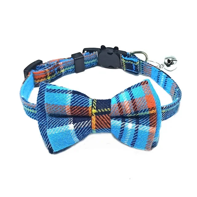 Pet Breakaway Cat Collar Bow Tie and Bell Cute Plaid
Christmas Red Elastic Adjustable Dog Collar With Sash Small Bell For Cats