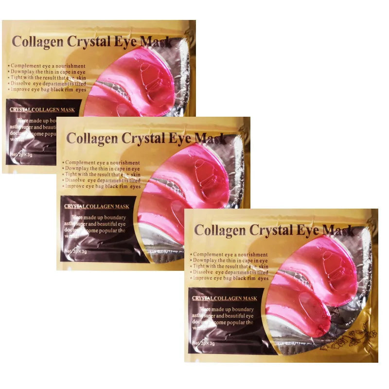 10p packs Gold Eye Mask Crystal Collagen Anti-Aging Dark Circles Acne Beauty Patches For Eye Skin Care