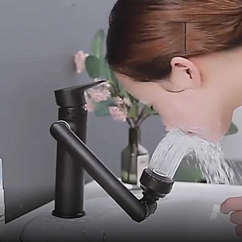 1080° Swivel Bathroom Sink Faucet Basin Faucet Mixer Deck
Mounted Splash Proof Water Tap Shower Head Aerators Tapware PIPE x 2