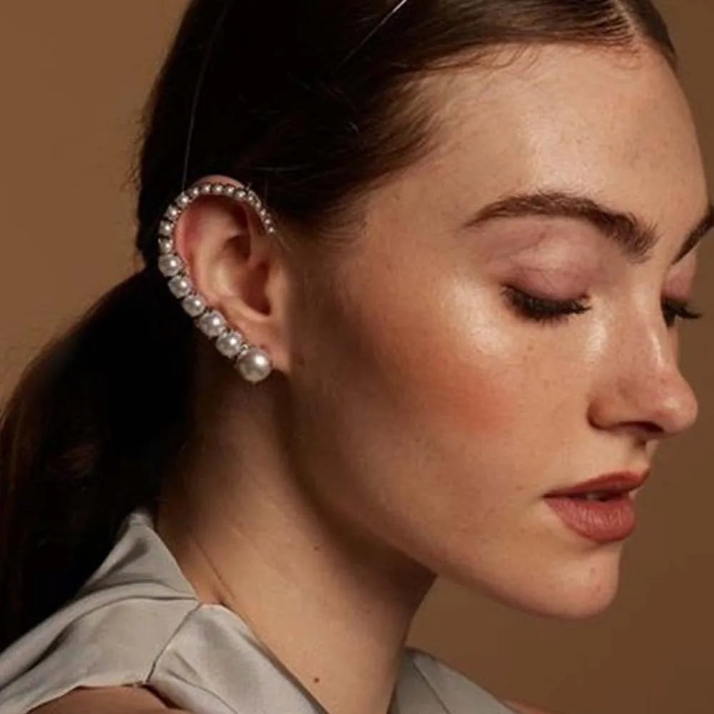 Pearl Ear Clips Without Piercing
Jewelry Fashion Elegant Vintage Accessories
Bridal Ear Cuff Wrap Stud Clip Earrings