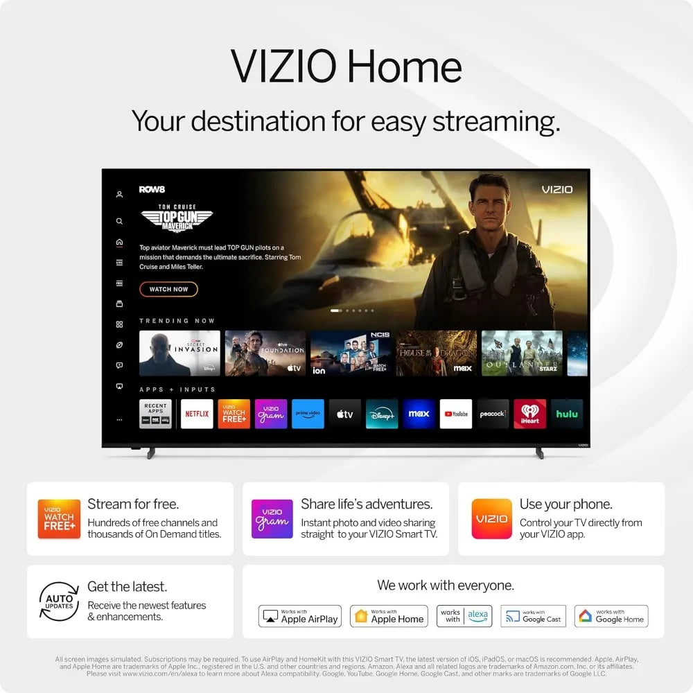 32-inch HD Smart TV 720p LED W/Alexa Compatibility, Google Cast Built-in, Bluetooth Headphone Capable