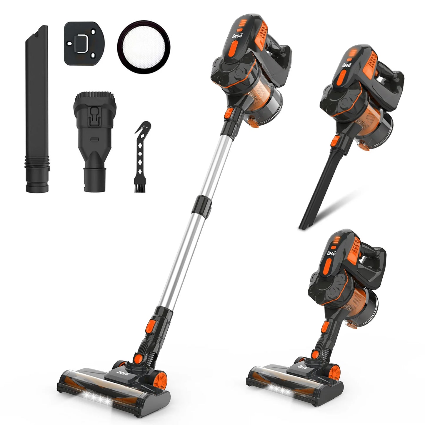 Cordless Vacuum Cleaner, 20KPa Stick Vacuum up to 6-in-1 Cordless Stick Vacuum for Household Cleaning