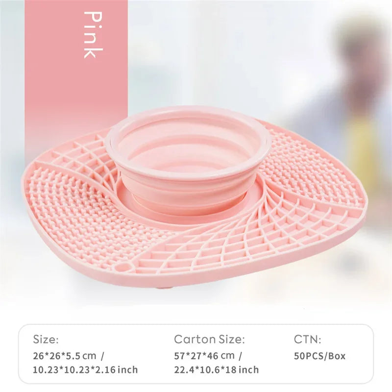 Dog Bowls Folding Pet Bowl Slow Food Bowl Silicone Dog Stuff
Dog Licking Mat Bowl Anti Gluten Feeding and Water Dog Accessories
