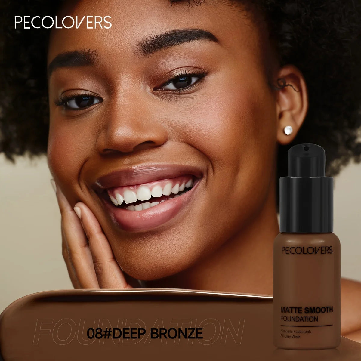 Matte Finish Liquid Foundation - Oil-Control, Waterproof, Full Coverage Concealer for All Skin Tones