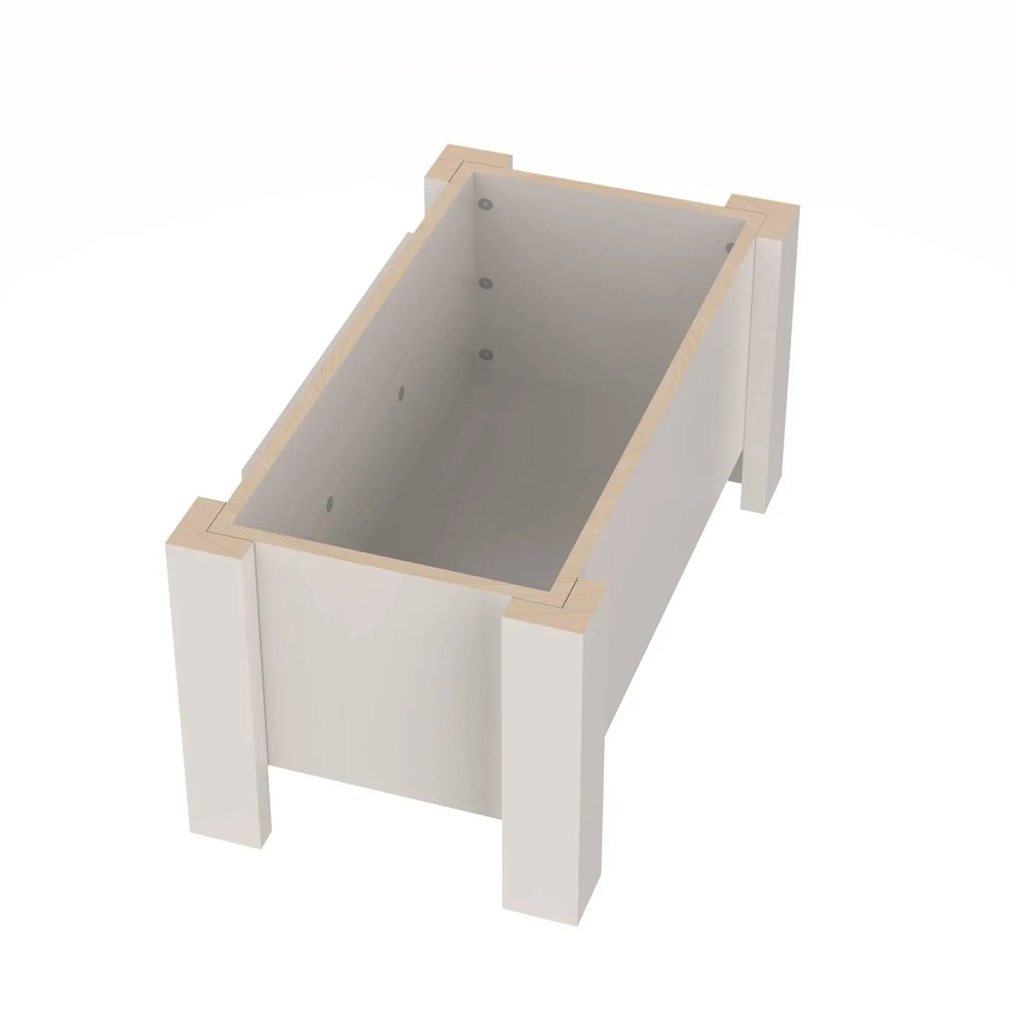 Raised Dog Bowl Stand with Internal Storage Elevated Dog Bowls
with Double Stainless Steel Dish Separate Design
