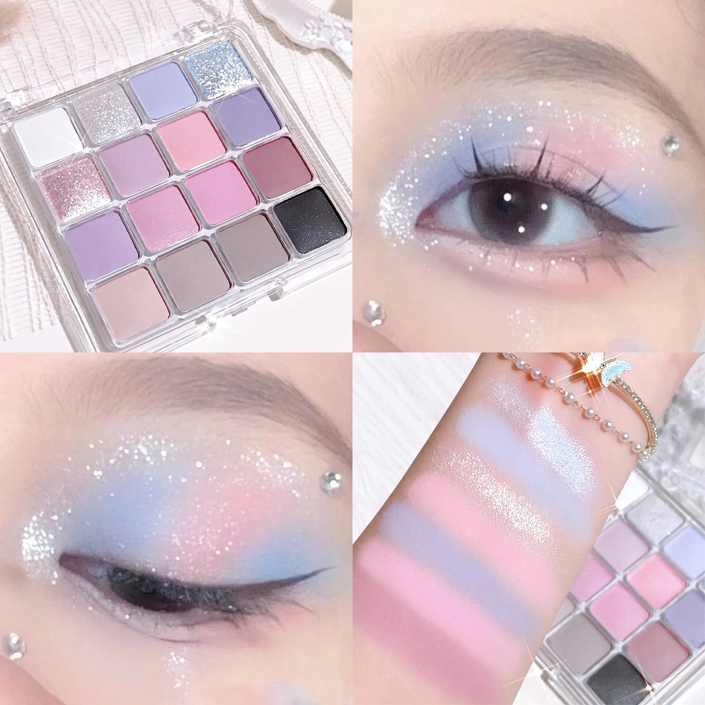 Eyeshadow tray 2-in-1 Nude Earth Pink matte pearl