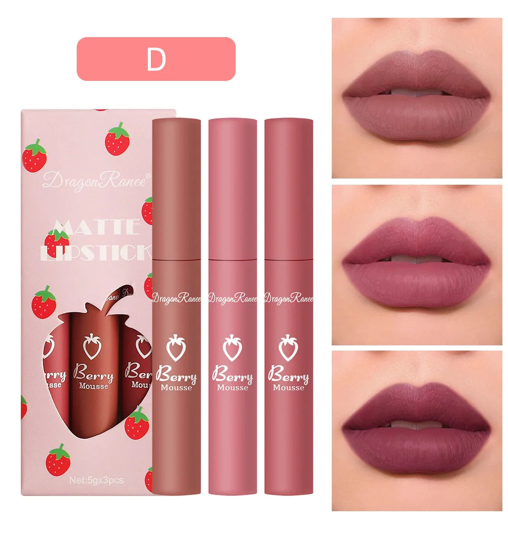 Lipsticks Set Make Up For Women Beauty Cosmetics
Matte Lipsticks Waterproof Long lasting Liquid Lip Tint Stain