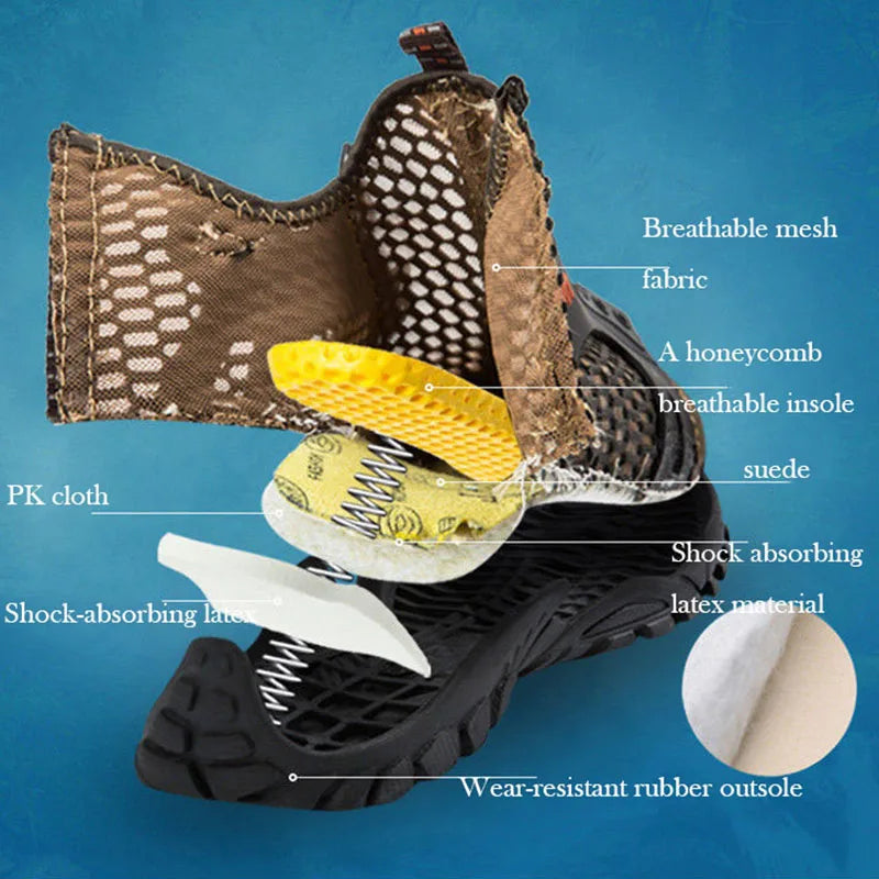 Breathable Sneakers Men Shoes Climbing Hiking Sneakers Fits True to Size