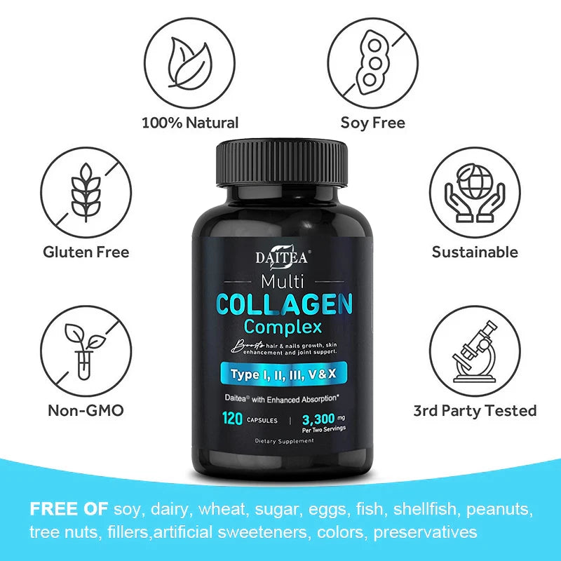 Collagen Complex Hair, Skin, Nails, Joint Health - Hydrolyzed Collagen for Men and Women