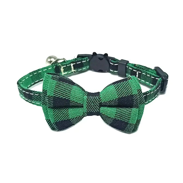 Pet Breakaway Cat Collar Bow Tie and Bell Cute Plaid
Christmas Red Elastic Adjustable Dog Collar With Sash Small Bell For Cats